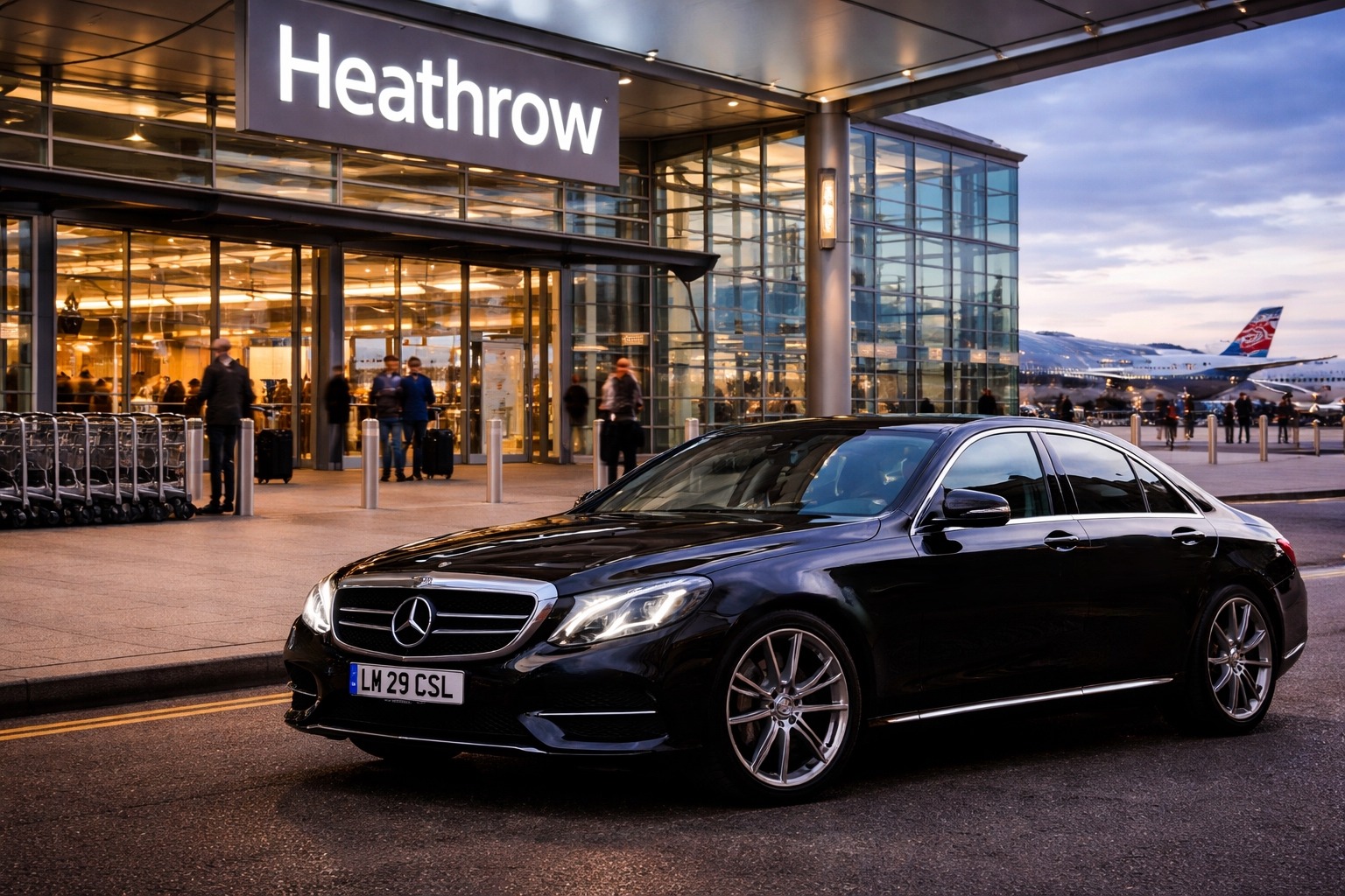Luxury London airport transfer chauffeur vehicle