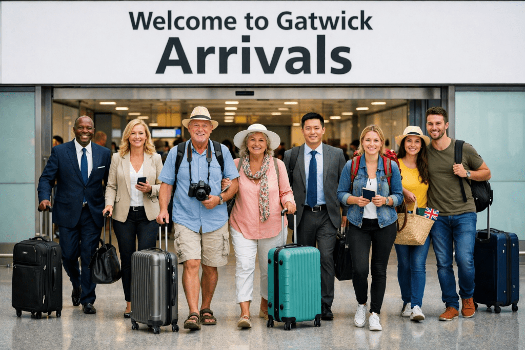 Warm welcome at Gatwick arrivals